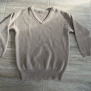 Babaton V-Neck Ribbed 100% Merino Sweater